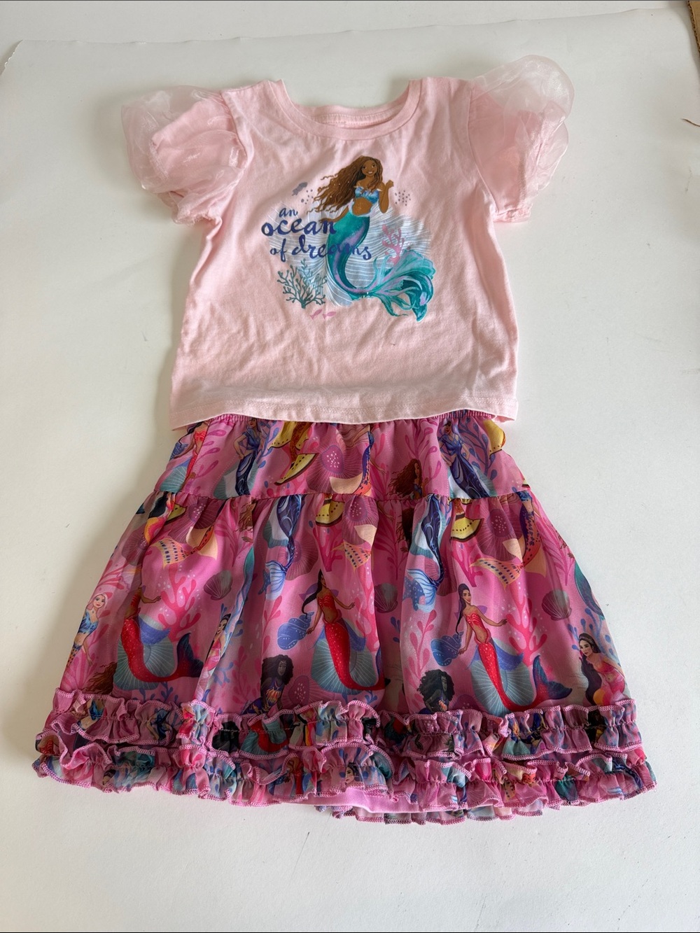 The Little Mermaid Disney Ariel Shirt and Skirt Set